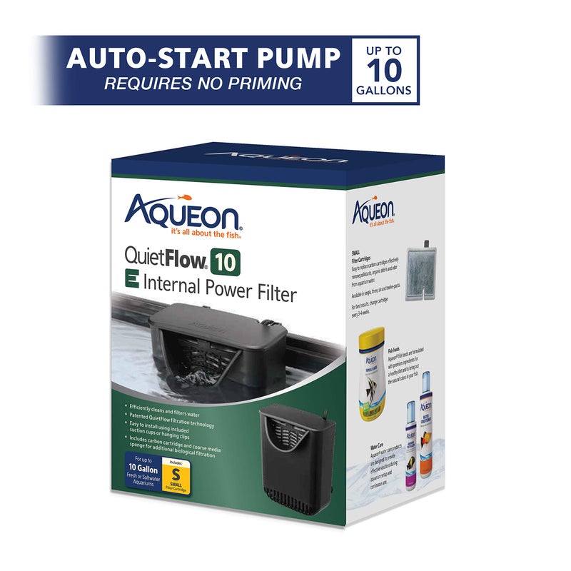 Aqueon فلتر طاقة داخلي Aqueon QuietFlow 10 E لحوض السمك، صغير، لأسماك حتى 10 جالون - Image 2